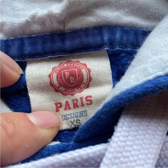 NWOT | PARIS DESIGNS | Blue Hoodie | XS - Picture 2 of 3